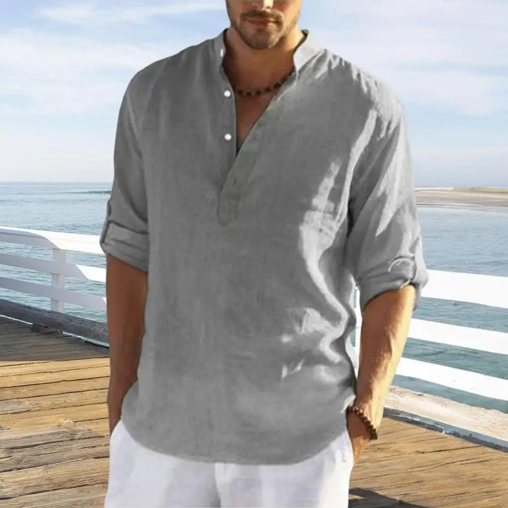 Men's Long Sleeve Shirt Linen Simple Button Fashion Pullover Top 2025 Men's New Shirt Mid Length Pullover Buttoned Shirt
Men's Long Sleeve Shirt Linen Simple Button Fashion Pullover Top 2025 Men's New Shirt Mid Length Pullover Buttoned Shirt