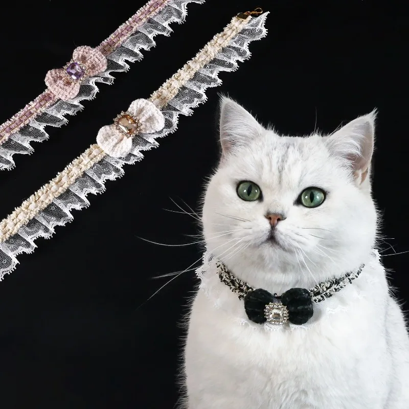 Pet Princess, Lace, Diamond, Bow, Cat and Dog Birthday Collar, Chanel-style Birthday Necklace
Pet Princess, Lace, Diamond, Bow, Cat and Dog Birthday Collar, Chanel-style Birthday Necklace
