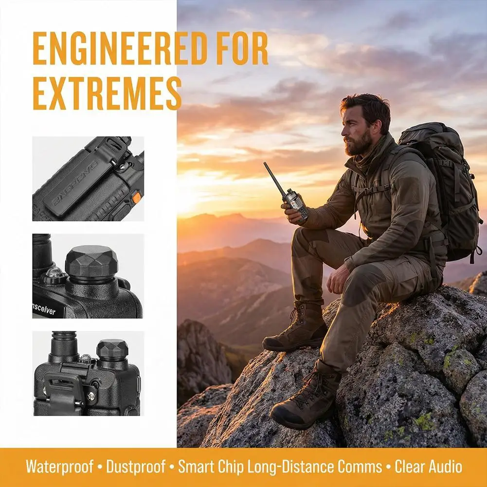 For Baofeng Walkie Talkie UV-5R Dualband Two Way Radio 128CH High Powered Flashlight 1800mA Long Battery For Outdoor Camping
For Baofeng Walkie Talkie UV-5R Dualband Two Way Radio 128CH High Powered Flashlight 1800mA Long Battery For Outdoor Camping