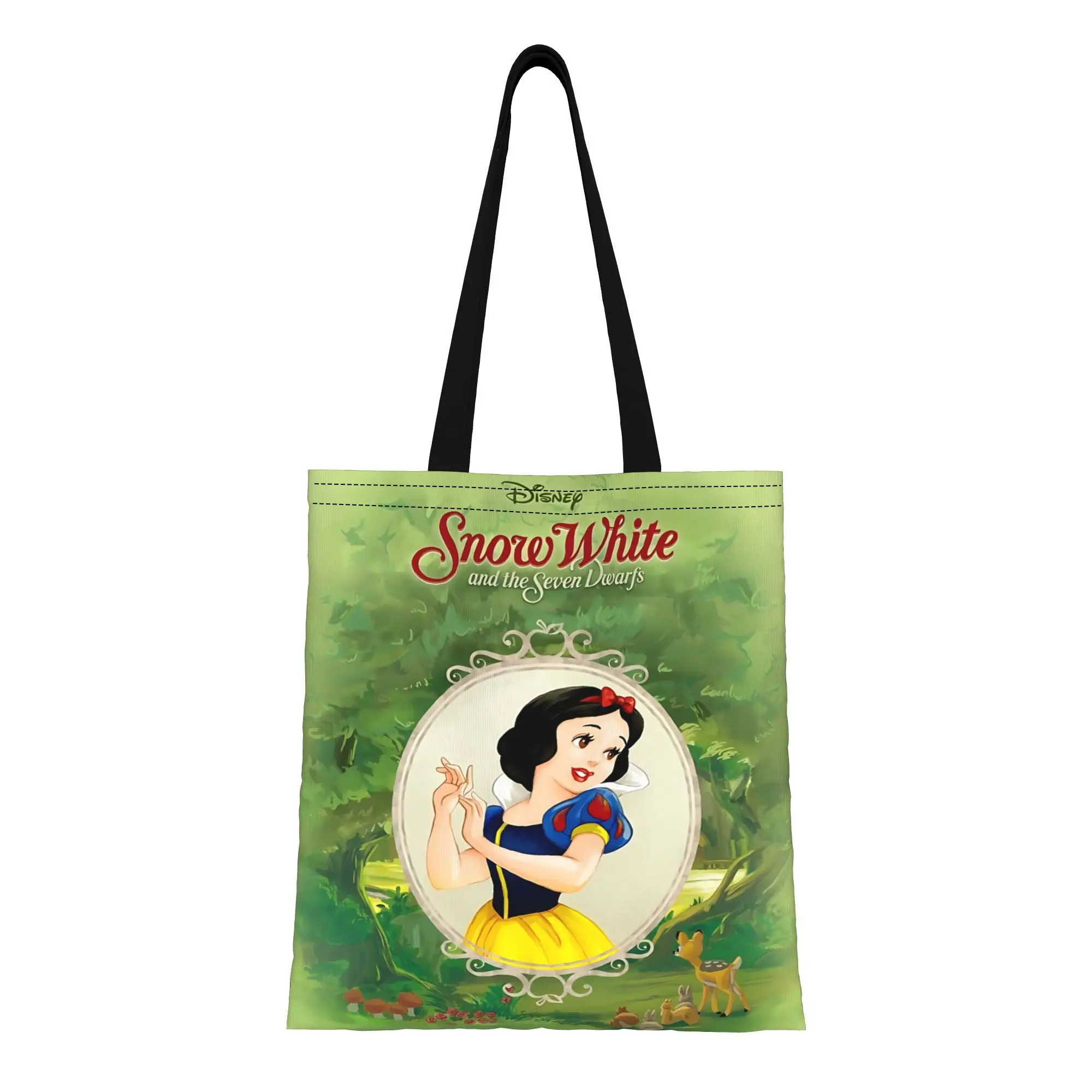 Сумка-тоут из холщовой ткани с изображением принцессы Диснея Белоснежки и семи гномов, большая вместимость, складная, с шикарным узором, подарок на первый день учебы.
Сумка-тоут из холщовой ткани с изображением принцессы Диснея Белоснежки и семи гномов, большая вместимость, складная, с шикарным узором, подарок на первый день учебы.