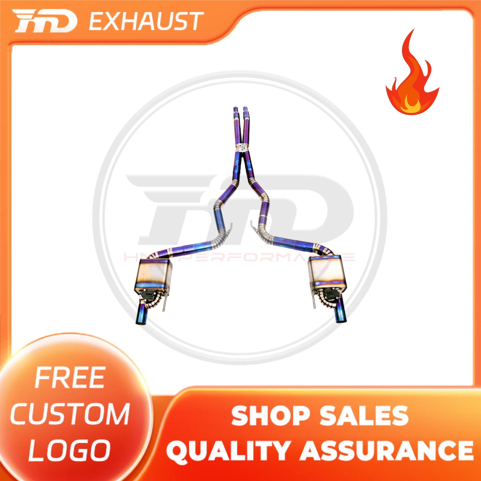 HMD Exclusive customization Exhaust System Titanium Alloy Performance Catback for Ford Mustang GT 5.0T Muffler With Valve
HMD Exclusive customization Exhaust System Titanium Alloy Performance Catback for Ford Mustang GT 5.0T Muffler With Valve