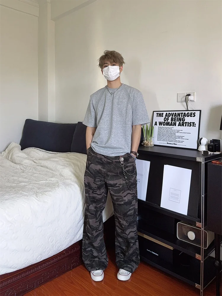 American Retro Camouflage Straight Leg Jeans Men's Trendy Design Loose Wide Leg Casual Pants Youth Summer Loose Fit Jeans
American Retro Camouflage Straight Leg Jeans Men's Trendy Design Loose Wide Leg Casual Pants Youth Summer Loose Fit Jeans