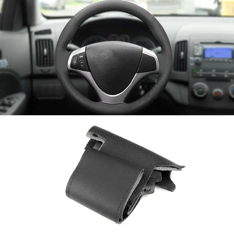 For Hyundai i30 2009 For Elantra Touring 2010 2011 2012 Hand-stitched Black Perforated Leather Car-styling Steering Wheel Cover
For Hyundai i30 2009 For Elantra Touring 2010 2011 2012 Hand-stitched Black Perforated Leather Car-styling Steering Wheel Cover