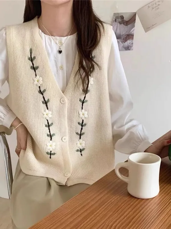 Новый весенний вязаный жилет с вышивкой Sle V-Ne, женская верхняя одежда, свитер Jaet Coolmax Fiber Bright Tead Design
Новый весенний вязаный жилет с вышивкой Sle V-Ne, женская верхняя одежда, свитер Jaet Coolmax Fiber Bright Tead Design