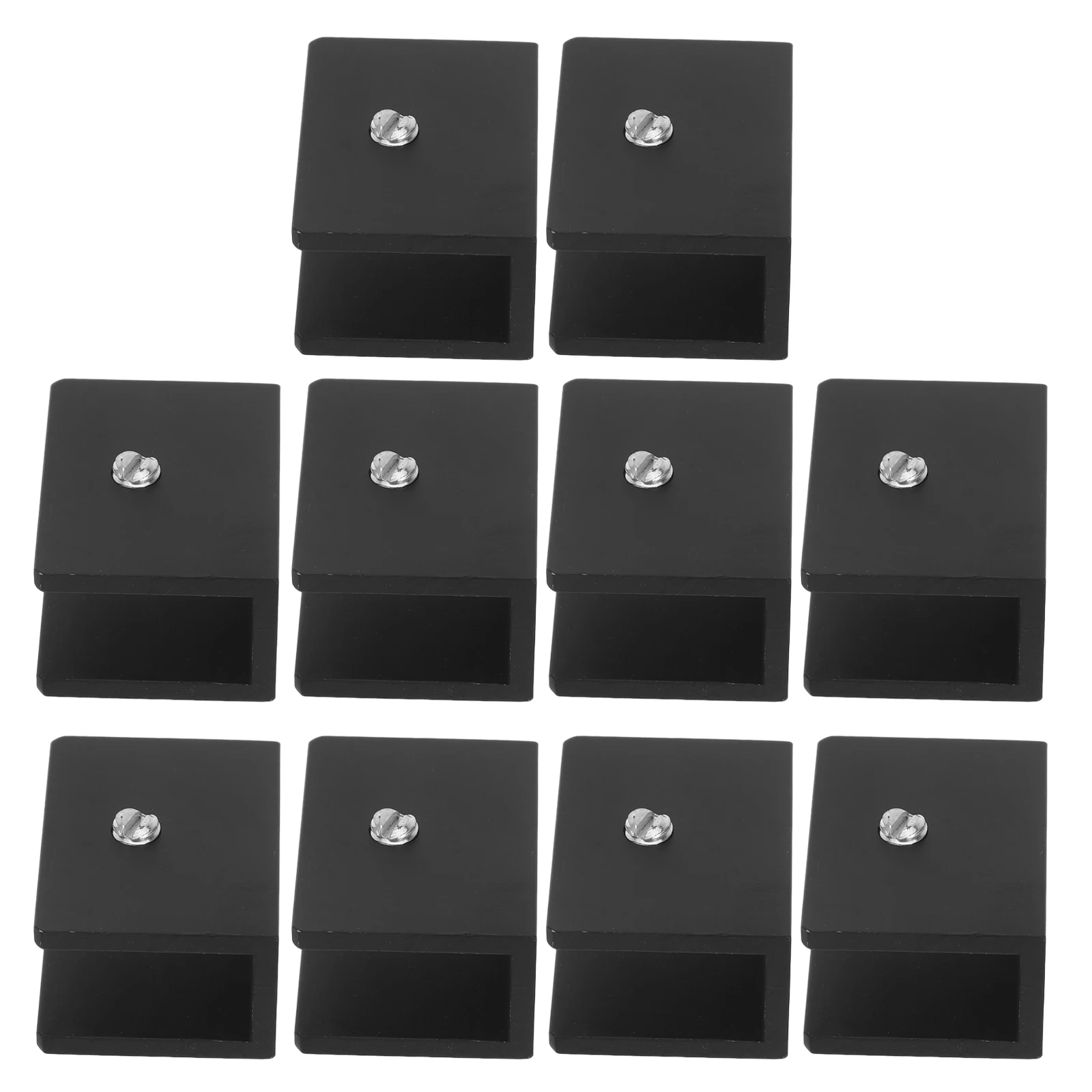 10 Pcs Laminate Clamp Adjustable Wall Shelving Shelf Brackets Shelves Securing Clip Brass Glass Black Triangle
10 Pcs Laminate Clamp Adjustable Wall Shelving Shelf Brackets Shelves Securing Clip Brass Glass Black Triangle