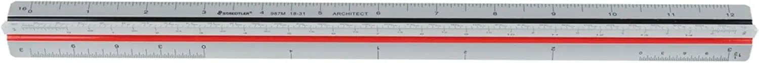 Professional Triangular Scale Ruler 12in Metal Architectural Scale with High-Contrast Etched Markings for Drafting
Professional Triangular Scale Ruler 12in Metal Architectural Scale with High-Contrast Etched Markings for Drafting