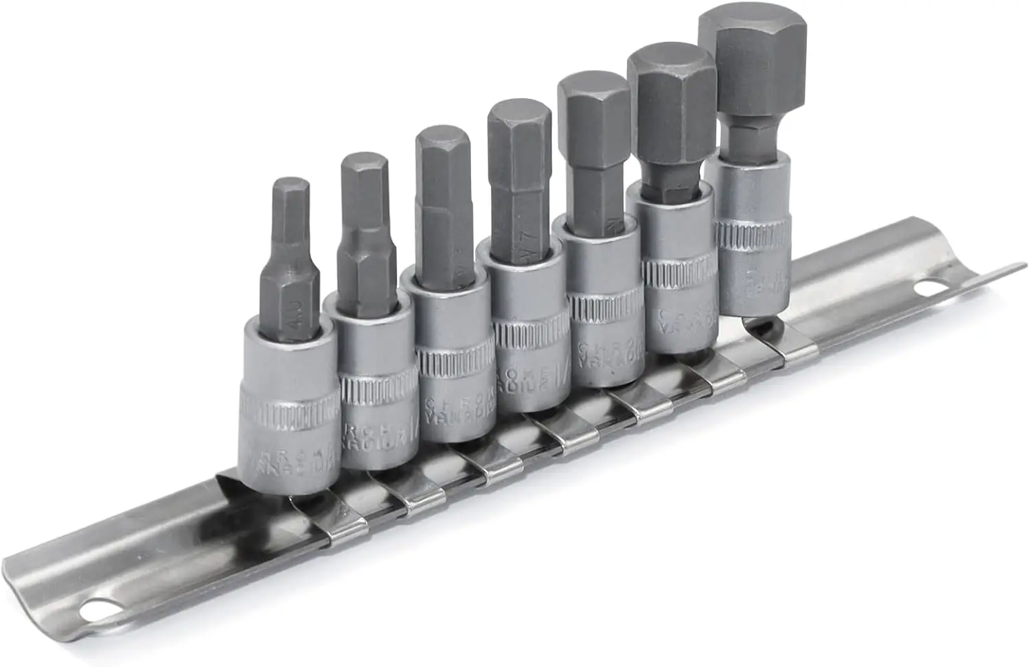 1/4" Drive Hex Bit Socket Set 7 Pieces Metric 4mm-12mm S2 Alloy Steel Bits with CR-V Sockets for Automotive Repair
1/4" Drive Hex Bit Socket Set 7 Pieces Metric 4mm-12mm S2 Alloy Steel Bits with CR-V Sockets for Automotive Repair