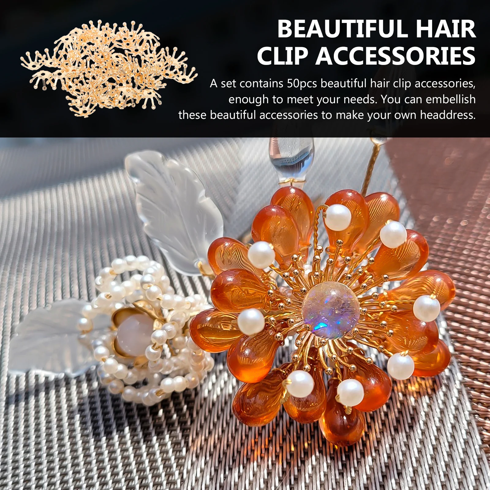 50Pcs Delicate Flower Bud Hairpin Accessory Copper Jewelry DIY Creative Headdress Material
50Pcs Delicate Flower Bud Hairpin Accessory Copper Jewelry DIY Creative Headdress Material