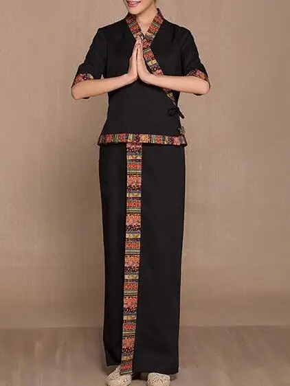 Thailand Beautician Uniform Women SPA Work Suit Black Spring Beauty Salon Vintage Coverall
Thailand Beautician Uniform Women SPA Work Suit Black Spring Beauty Salon Vintage Coverall