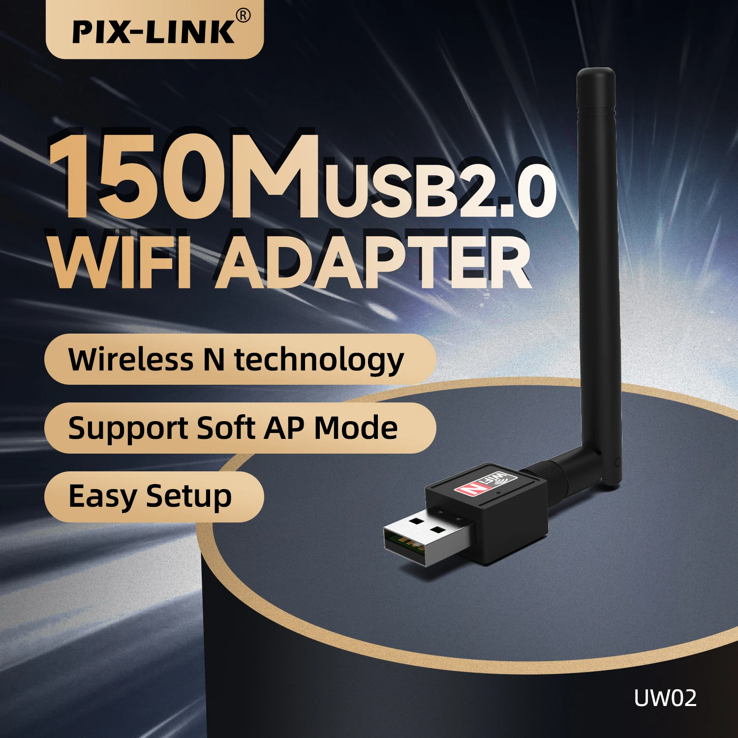 USB Wi-Fi адаптер для настольного компьютера, беспроводная сеть PIX-LINK на Мбит/с для ПК, Wi-Fi адаптер с поддержкой Windows
USB Wi-Fi адаптер для настольного компьютера, беспроводная сеть PIX-LINK на Мбит/с для ПК, Wi-Fi адаптер с поддержкой Windows