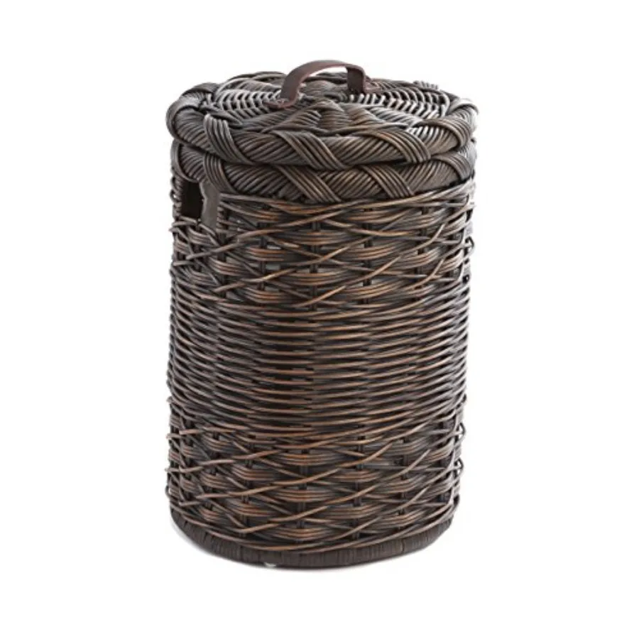 Small Round Wicker Hamper, 15 in Dia x 22 in H, Antique Walnut Brown
Small Round Wicker Hamper, 15 in Dia x 22 in H, Antique Walnut Brown