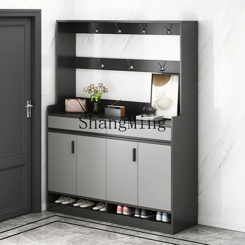 SM shoe cabinet home door light luxury multi-layer entrance cabinet entry living room large capacity wall with hanger
SM shoe cabinet home door light luxury multi-layer entrance cabinet entry living room large capacity wall with hanger