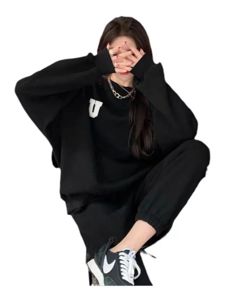 Red Loose Fit Casual Sportswear Set for Women Autumn Winter 2025 New plus Size Two Piece Korean Faion Sweatirt And Pants
Red Loose Fit Casual Sportswear Set for Women Autumn Winter 2025 New plus Size Two Piece Korean Faion Sweatirt And Pants