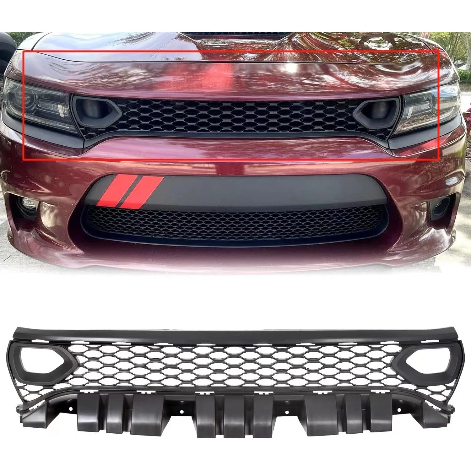 Передняя верхняя решетка в сборе, совместимая с замены Dodge Charger SRT SXT Pursuit R/T SE GT Scat Pack Daytona 2015-2023 гг.
Передняя верхняя решетка в сборе, совместимая с замены Dodge Charger SRT SXT Pursuit R/T SE GT Scat Pack Daytona 2015-2023 гг.