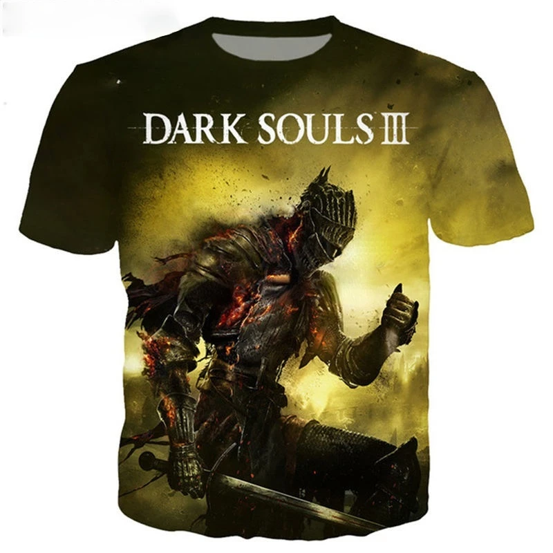 Летние футболки Dark Souls, уличная одежда с 3D принтом для мужчин и женщин, повседневная модная футболка большого размера, детские футболки в стиле Харадзюку, топы, одежда
Летние футболки Dark Souls, уличная одежда с 3D принтом для мужчин и женщин, повседневная модная футболка большого размера, детские футболки в стиле Харадзюку, топы, одежда