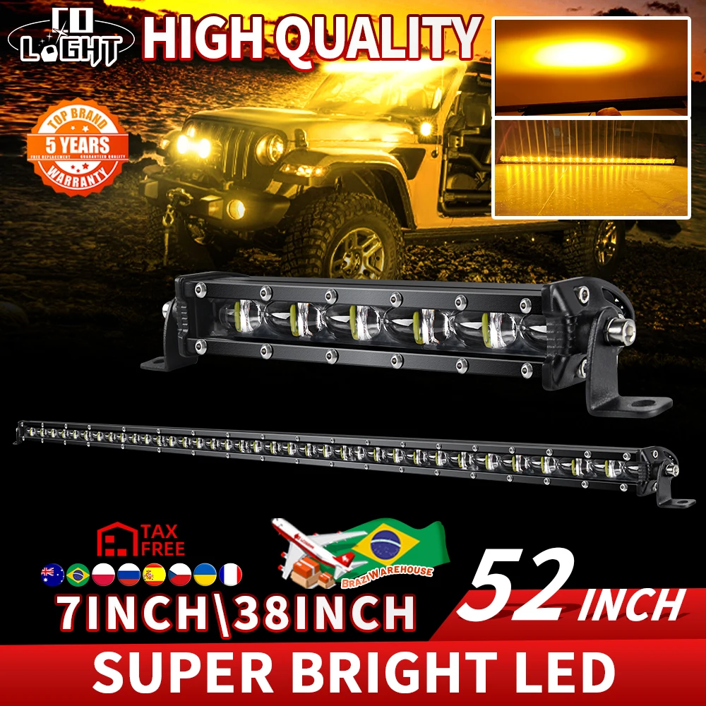 CO LIGHT Slim 38 inch LED Light Bar 3000K Offroad Combo Led Bar for Truck 4x4 SUV ATV 12V 24V Auto Driving Fog Light
CO LIGHT Slim 38 inch LED Light Bar 3000K Offroad Combo Led Bar for Truck 4x4 SUV ATV 12V 24V Auto Driving Fog Light