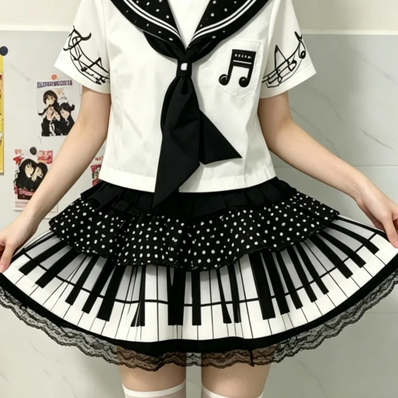 2026 Spring Summer New Sweet Cool Style High Waist Piano Key Printed Half Skirt for Women Polka Dot Lace Half Skirt
2026 Spring Summer New Sweet Cool Style High Waist Piano Key Printed Half Skirt for Women Polka Dot Lace Half Skirt
