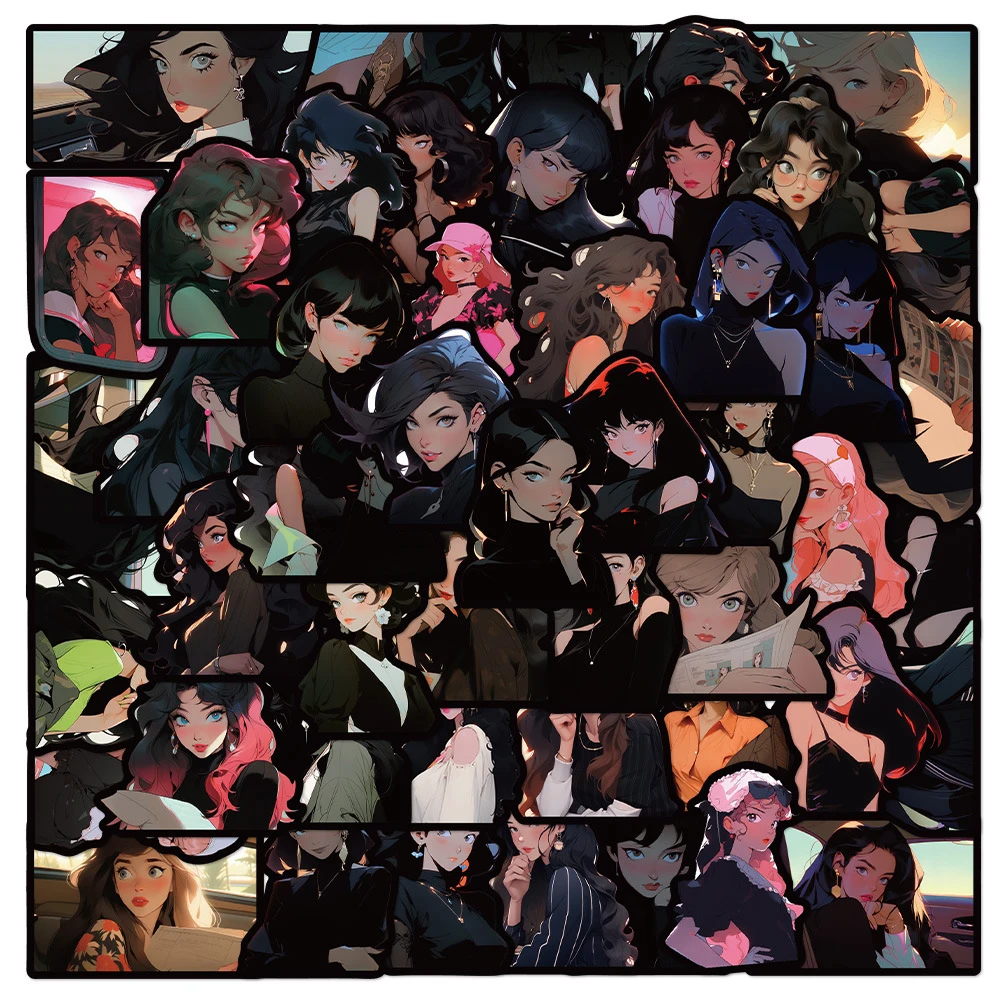 10/30/50pcs American Style Retro Anime Girls Stickers Black Border Graffiti Cartoon Sticker Decals for Phone Notebook Laptop Car
10/30/50pcs American Style Retro Anime Girls Stickers Black Border Graffiti Cartoon Sticker Decals for Phone Notebook Laptop Car