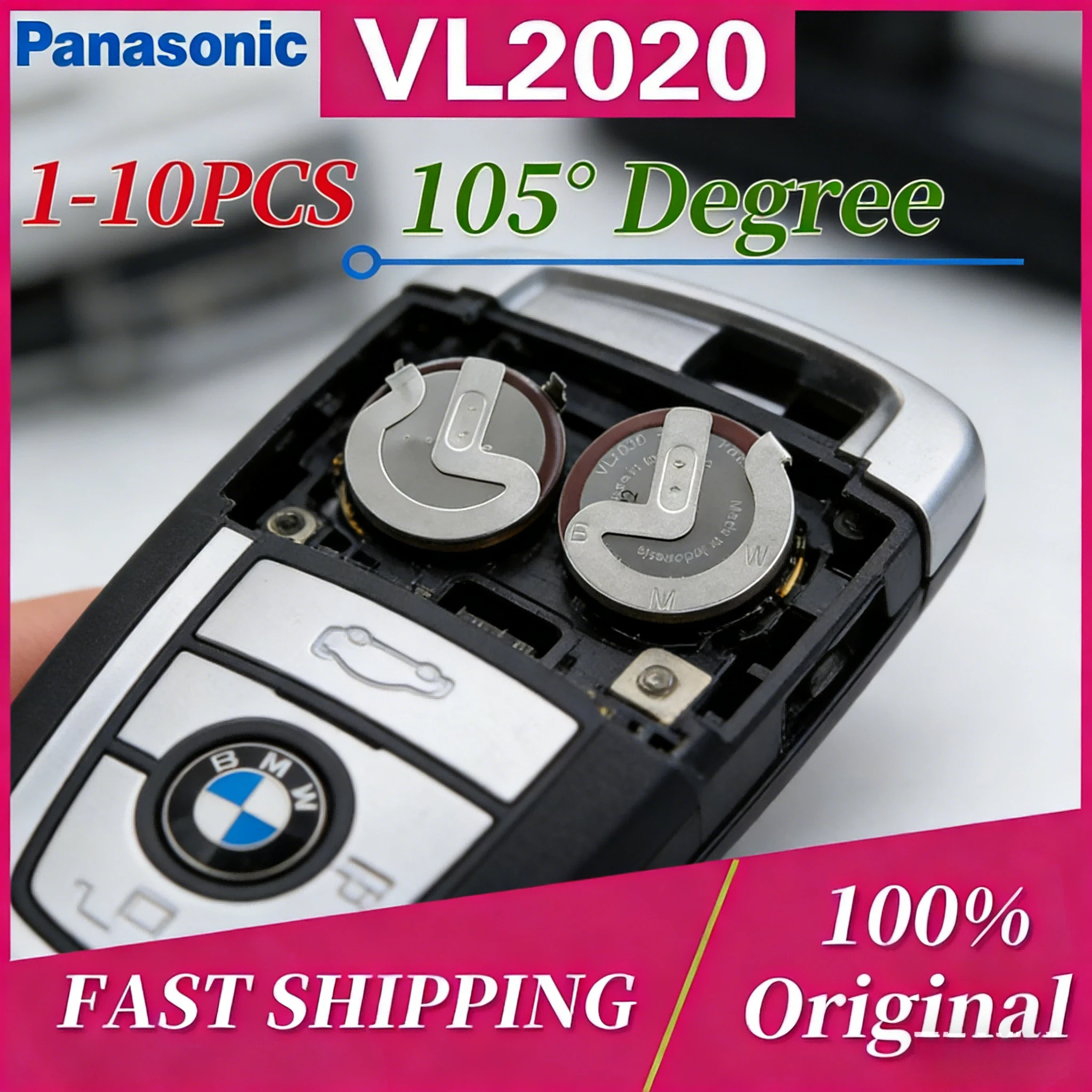 Original Panasonic VL2020 Battery With Legs 105°C Rechargeable For BMW Car Key Remote High Performance Lithium Cell
Original Panasonic VL2020 Battery With Legs 105°C Rechargeable For BMW Car Key Remote High Performance Lithium Cell