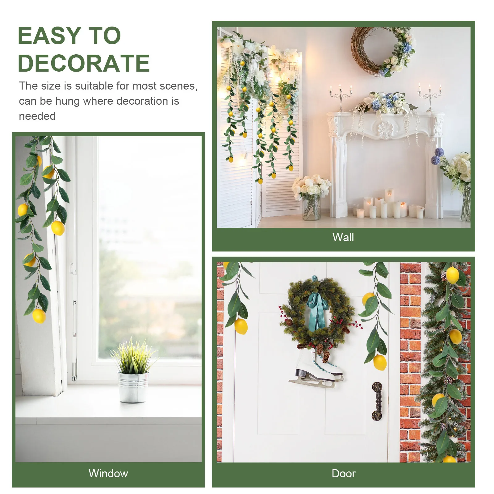 1Pcs Artificial Lemon Wall Hanging Rattan Decor Simulation Fruit Vine for Kitchen Party Decoration Bright Yellow Faux Citrus
1Pcs Artificial Lemon Wall Hanging Rattan Decor Simulation Fruit Vine for Kitchen Party Decoration Bright Yellow Faux Citrus