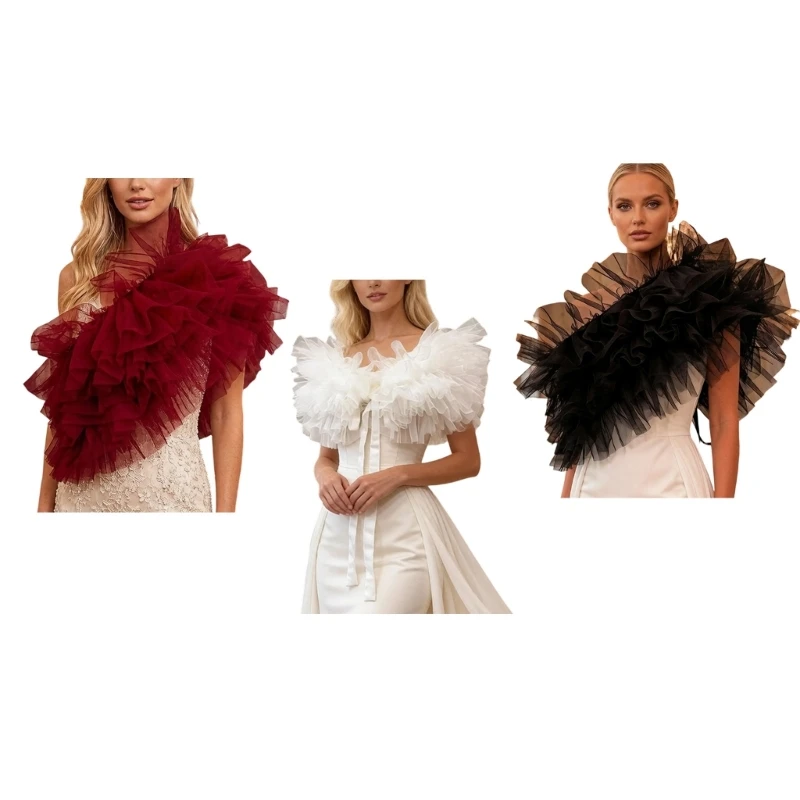 Fashionable Multilayer Scarf Costume Accessory Breathable Textured Mesh Scarf Adjustable Shawl For Weddings Parties Daily Use
Fashionable Multilayer Scarf Costume Accessory Breathable Textured Mesh Scarf Adjustable Shawl For Weddings Parties Daily Use