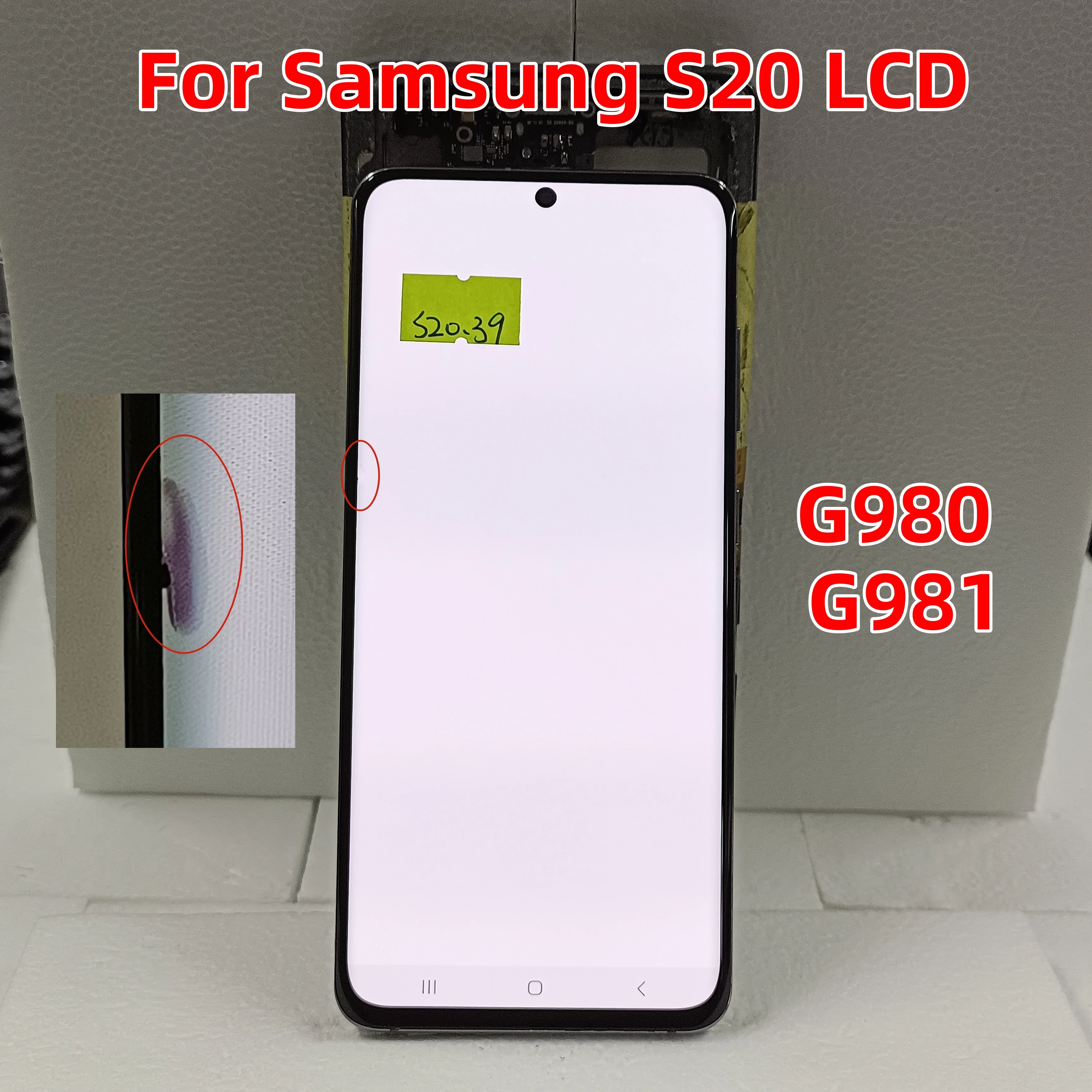 Super Amoled For Samsung S20 G980 G980f G980f/ds LCD Display With Frame Digital Touch Screen Assembly S20 Display,With Defect
Super Amoled For Samsung S20 G980 G980f G980f/ds LCD Display With Frame Digital Touch Screen Assembly S20 Display,With Defect
