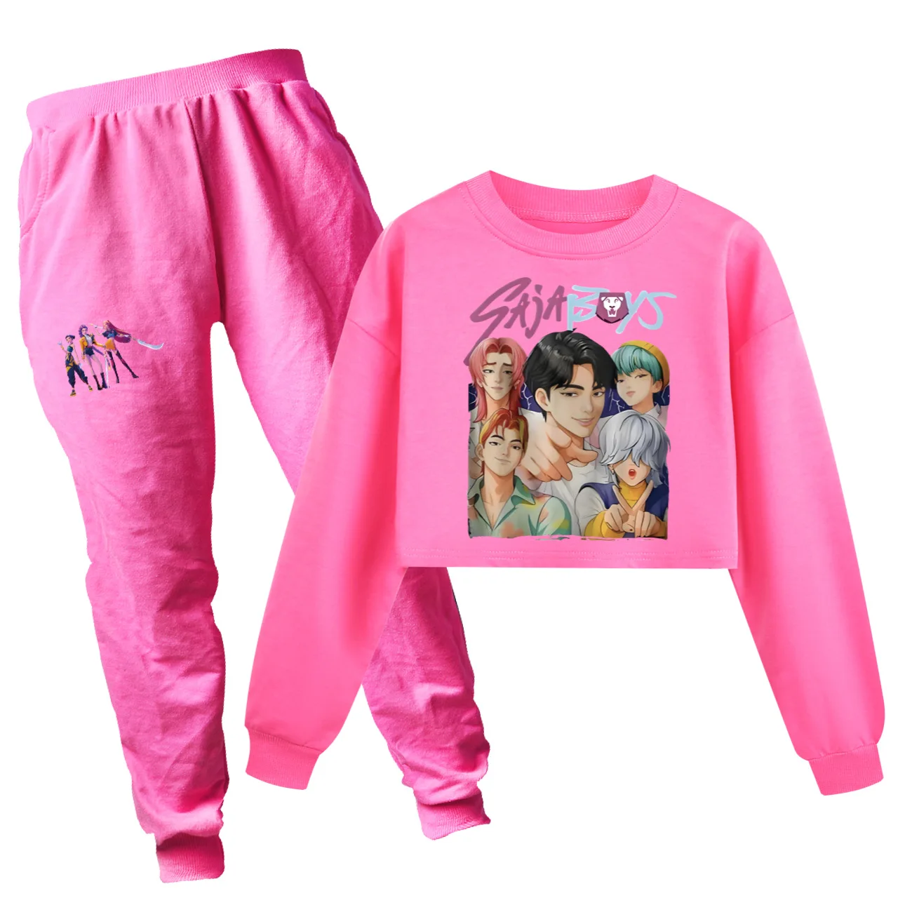 KPop Demon Hunter SAJABOYS Kid Sport Suit Hoodie Top And Pants Set Loose Fit Children's Autumn Clothing for Boys Girls 
KPop Demon Hunter SAJABOYS Kid Sport Suit Hoodie Top And Pants Set Loose Fit Children's Autumn Clothing for Boys Girls