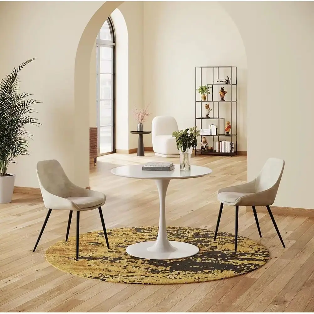Round Dining Table, 31.5 Circle Tulip Table Kitchen Round Dining Table for 24 People with Thickened Top and Metal Pedestal, Mid
Round Dining Table, 31.5 Circle Tulip Table Kitchen Round Dining Table for 24 People with Thickened Top and Metal Pedestal, Mid