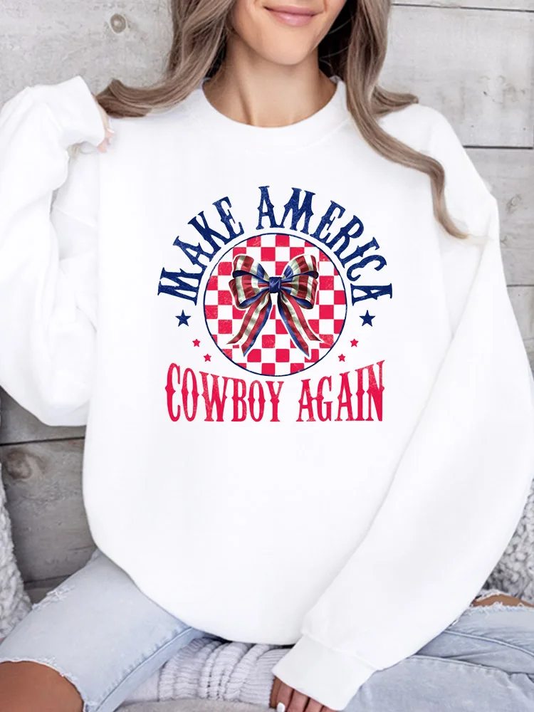 Make America Cowboy Again Women's Graphic Crewneck Sweatshirt Casual Long Sleeve Pullover, Loose Fit Streetwear for Fall Winter
Make America Cowboy Again Women's Graphic Crewneck Sweatshirt Casual Long Sleeve Pullover, Loose Fit Streetwear for Fall Winter