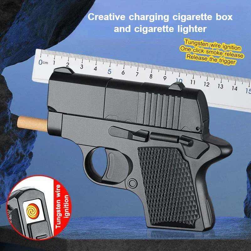 Creative Cigarette Box Charging Tungsten Wire Cigarette Lighter Portable One Click Smoke Dispenser Cigarette Accessories Gift
Creative Cigarette Box Charging Tungsten Wire Cigarette Lighter Portable One Click Smoke Dispenser Cigarette Accessories Gift