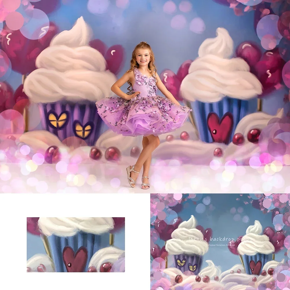 Cupcake Valley Valentine Day Backdrops Kids Girl Photography Props Baby Birthday Child Adult Photocall Decors Background
Cupcake Valley Valentine Day Backdrops Kids Girl Photography Props Baby Birthday Child Adult Photocall Decors Background