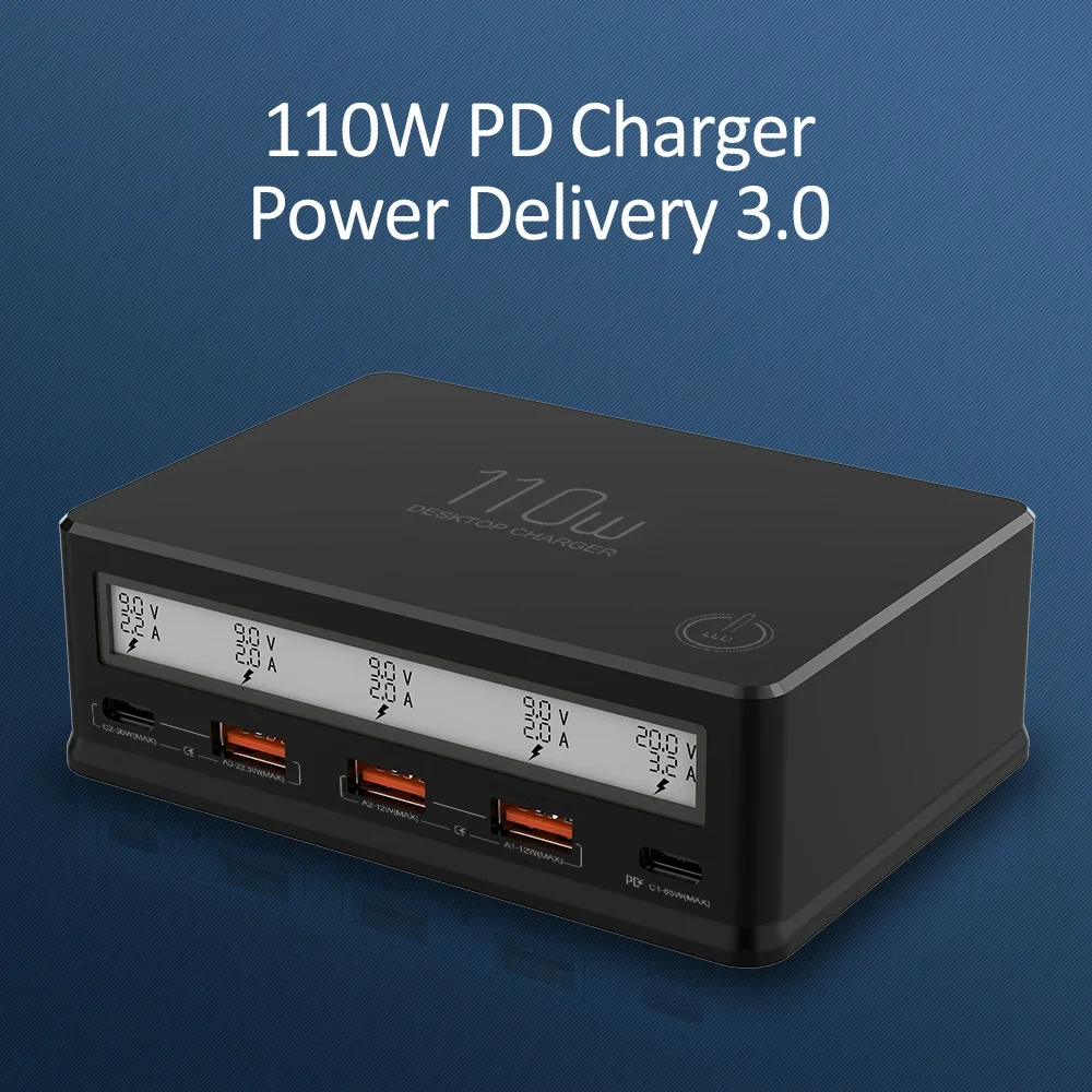 USB-зарядное устройство для розетки 110 Вт, 5-портовая USB-зарядная станция, компактный размер, ЖК-дисплей, многопортовый USB-хаб для зарядки нескольких устройств
USB-зарядное устройство для розетки 110 Вт, 5-портовая USB-зарядная станция, компактный размер, ЖК-дисплей, многопортовый USB-хаб для зарядки нескольких устройств