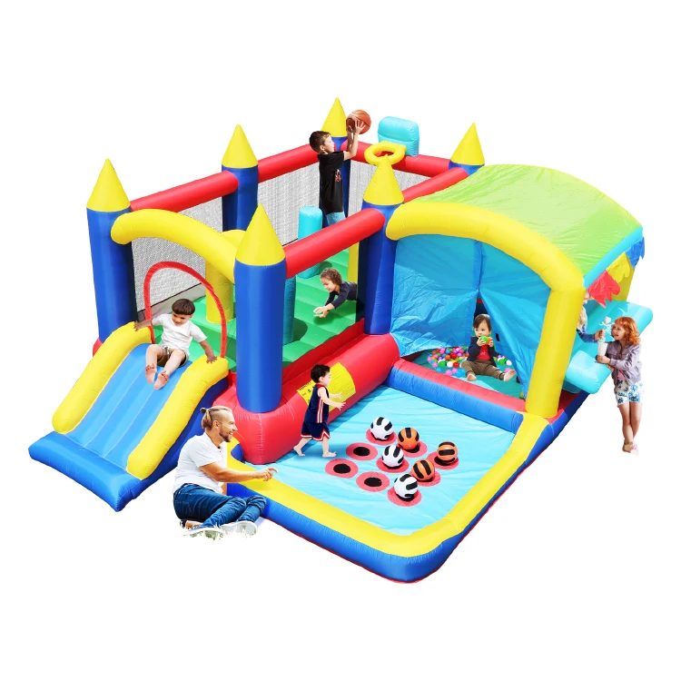 7 in 1 Inflatable Bounce House, Bouncy House with Ball Pit for Kids Indoor Outdoor Party Family Fun, Obstacles, Toddler Jump Bou
7 in 1 Inflatable Bounce House, Bouncy House with Ball Pit for Kids Indoor Outdoor Party Family Fun, Obstacles, Toddler Jump Bou