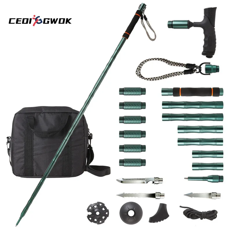 CEOI GWOK New Multifunctional Anti Slip Trekking Poles Aviation Aluminum Alloy Outdoor Hiking Mountaineering Gear Walking Stick
CEOI GWOK New Multifunctional Anti Slip Trekking Poles Aviation Aluminum Alloy Outdoor Hiking Mountaineering Gear Walking Stick