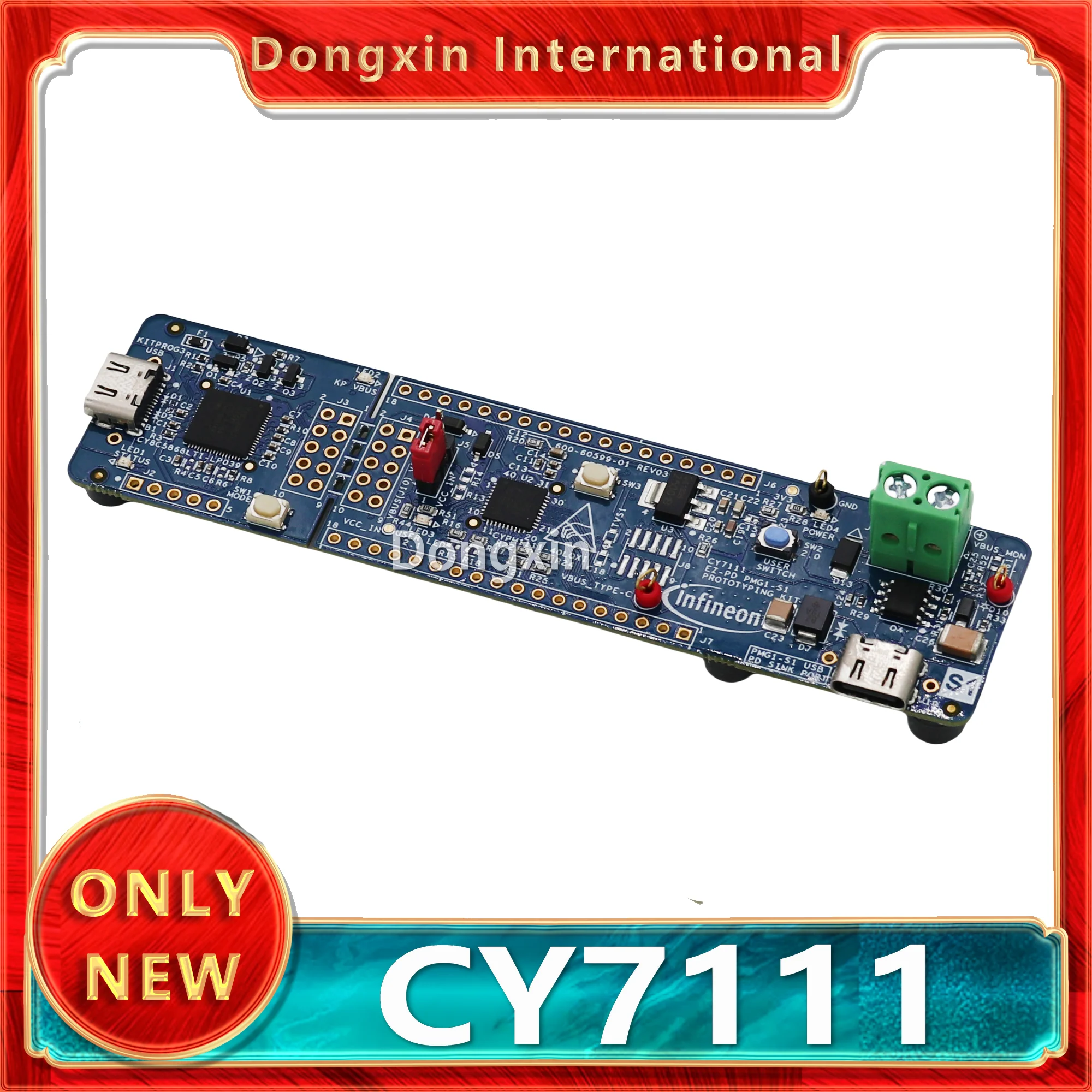 CY7111 EZ-PD PMG1-S1 PROTOTYPING power management development board evaluation board 
CY7111 EZ-PD PMG1-S1 PROTOTYPING power management development board evaluation board