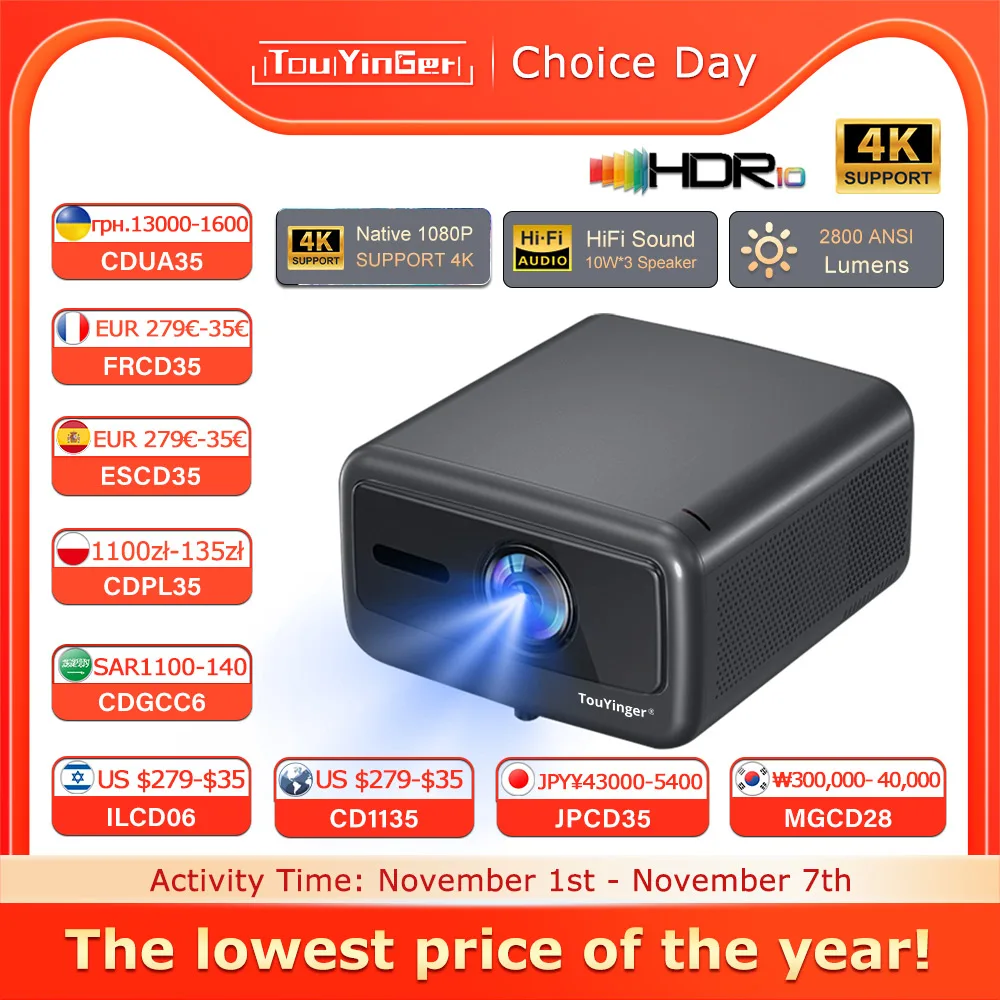 Touyinger Q12W Full HD 4K Двойной экран Wi-Fi Bluetooth Проектор для умного домашнего кинотеатра
Touyinger Q12W Full HD 4K Двойной экран Wi-Fi Bluetooth Проектор для умного домашнего кинотеатра