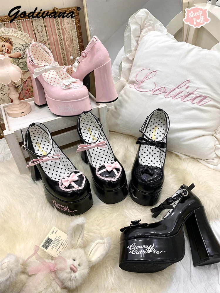 Japanese Style Waterproof Sweet Cool Round Head High Heels Ladies Elegant Sweet Bow Paltform Pumps Women's Mary Janes
Japanese Style Waterproof Sweet Cool Round Head High Heels Ladies Elegant Sweet Bow Paltform Pumps Women's Mary Janes