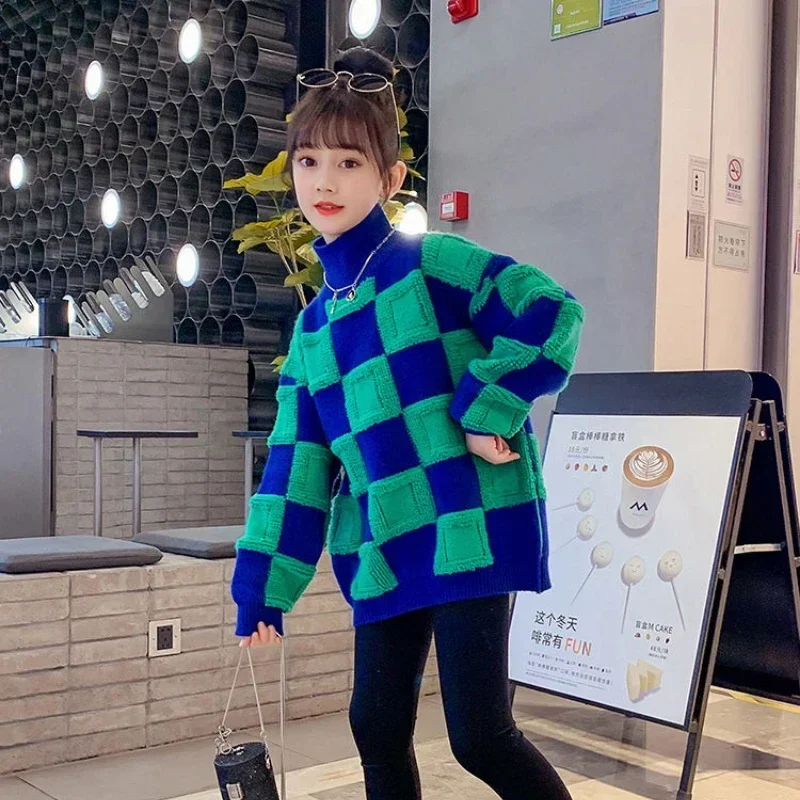 Girls Sweater Fashion New Children's Clothing Autumn and Winter Wear Girls Plush and Thick Winter Sweater 6 7 8 12 Year Clothes
Girls Sweater Fashion New Children's Clothing Autumn and Winter Wear Girls Plush and Thick Winter Sweater 6 7 8 12 Year Clothes