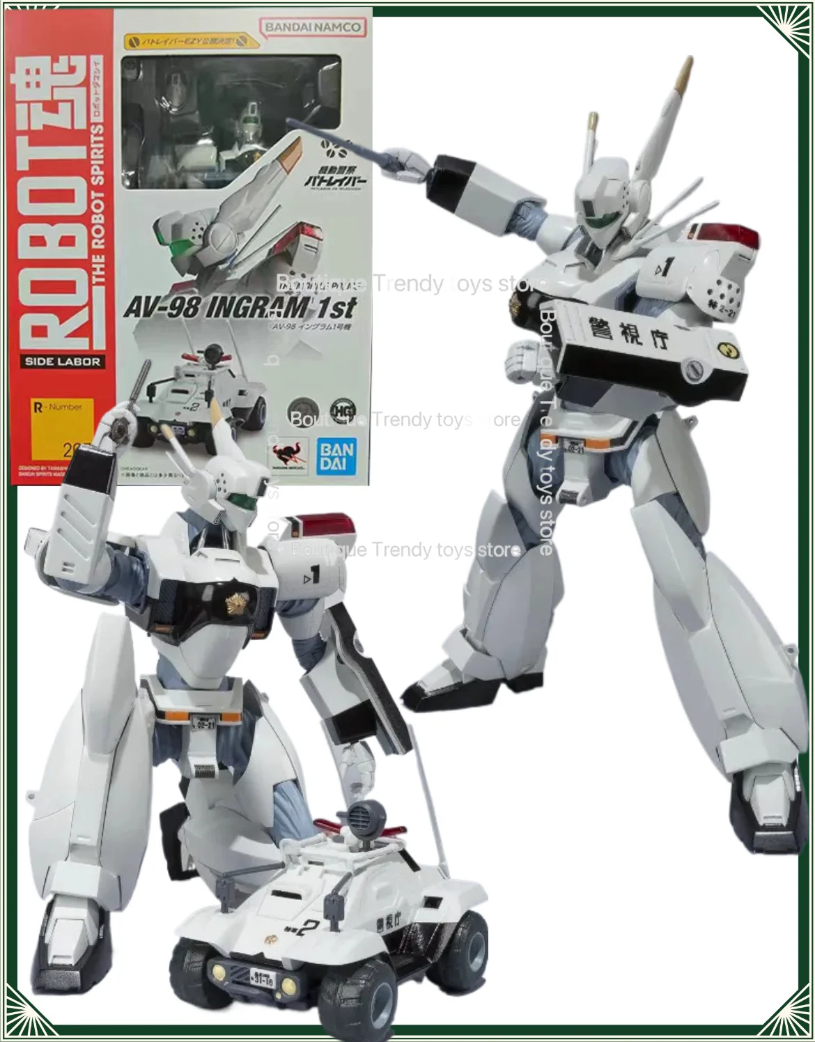 Robot Spirits Side Labor Ingram Unit 1 Mobile Police Patlabor Articulated Action Figure ABS PVC Model With Replaceable Face
Robot Spirits Side Labor Ingram Unit 1 Mobile Police Patlabor Articulated Action Figure ABS PVC Model With Replaceable Face