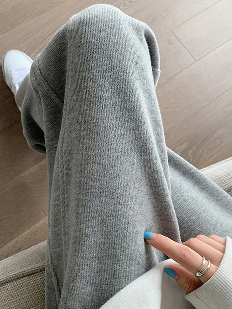 Gray Sports Pants Women's High Waist Drapey Wide Leg Pants 150 Small Size Spring Autumn Straight Tube Eighteen Guard Pants
Gray Sports Pants Women's High Waist Drapey Wide Leg Pants 150 Small Size Spring Autumn Straight Tube Eighteen Guard Pants