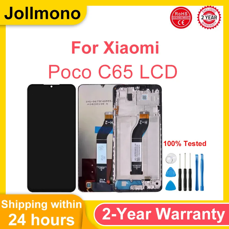 6.74" AMOLED For Xiaomi Poco C65 LCD 2310FPCA4G Display Digital Touch Screen with Frame Assembly for Xiaomi Poco C65 Lcds
6.74" AMOLED For Xiaomi Poco C65 LCD 2310FPCA4G Display Digital Touch Screen with Frame Assembly for Xiaomi Poco C65 Lcds