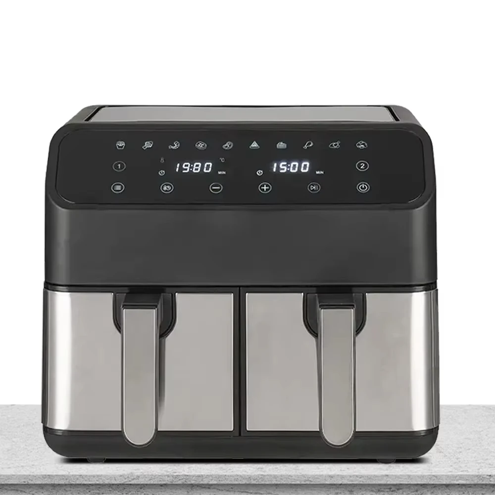 Double Pot air Fryer Large Capacity 8L Electric Fryer Multi Functional Dual Barrel Household Stainless Steel air Fryer
Double Pot air Fryer Large Capacity 8L Electric Fryer Multi Functional Dual Barrel Household Stainless Steel air Fryer