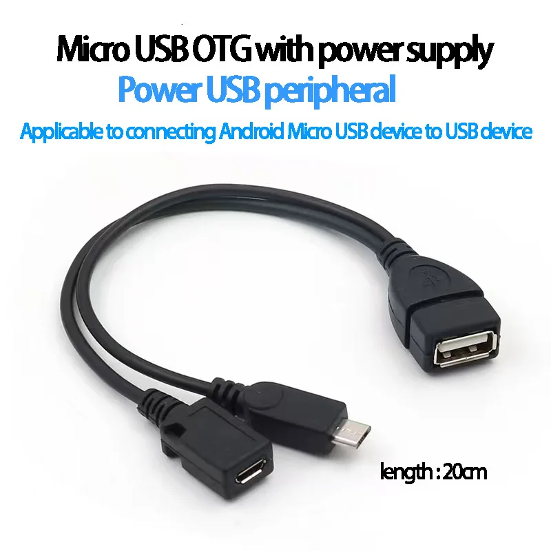 Applicable To Android Micro USB OTG Data Cable Adapter Mobile Phone Tablet External OTG Cable With Power Supply
Applicable To Android Micro USB OTG Data Cable Adapter Mobile Phone Tablet External OTG Cable With Power Supply
