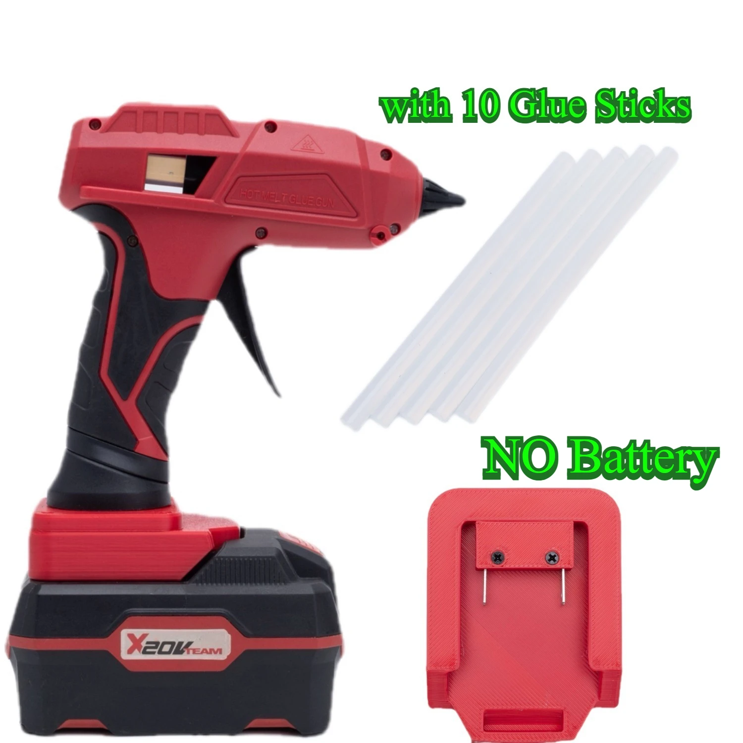 Cordless Electric Hot Glue Gun For Lidl Parkside X20 Li-ion Battery Repair DIY Tool Hot Melt Welding with 10pcs Strip
Cordless Electric Hot Glue Gun For Lidl Parkside X20 Li-ion Battery Repair DIY Tool Hot Melt Welding with 10pcs Strip