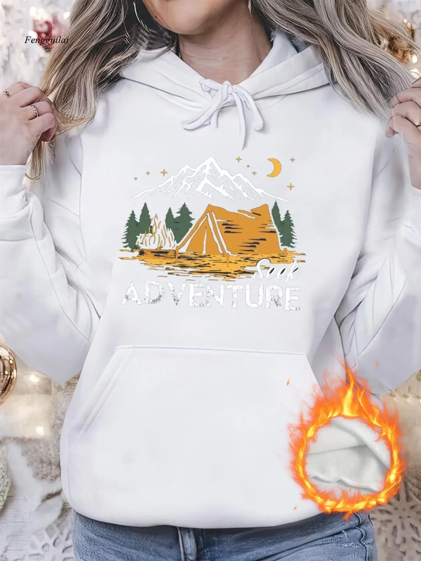 Уютная толстовка с капюшоном — пуловер с рисунком приключений на открытом воздухе и принтом гор и палатки, повседневная одежда с длинными рукавами
Уютная толстовка с капюшоном — пуловер с рисунком приключений на открытом воздухе и принтом гор и палатки, повседневная одежда с длинными рукавами