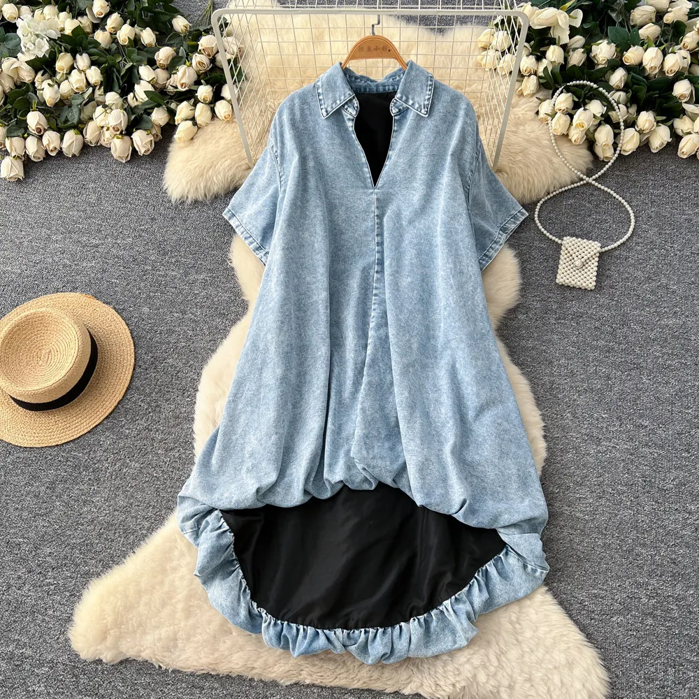 СуперAen Design асимметричное платье трапециевидной формы для женщин, весна-лето 2026, новые французские свободные повседневные джинсовые длинные платья
СуперAen Design асимметричное платье трапециевидной формы для женщин, весна-лето 2026, новые французские свободные повседневные джинсовые длинные платья