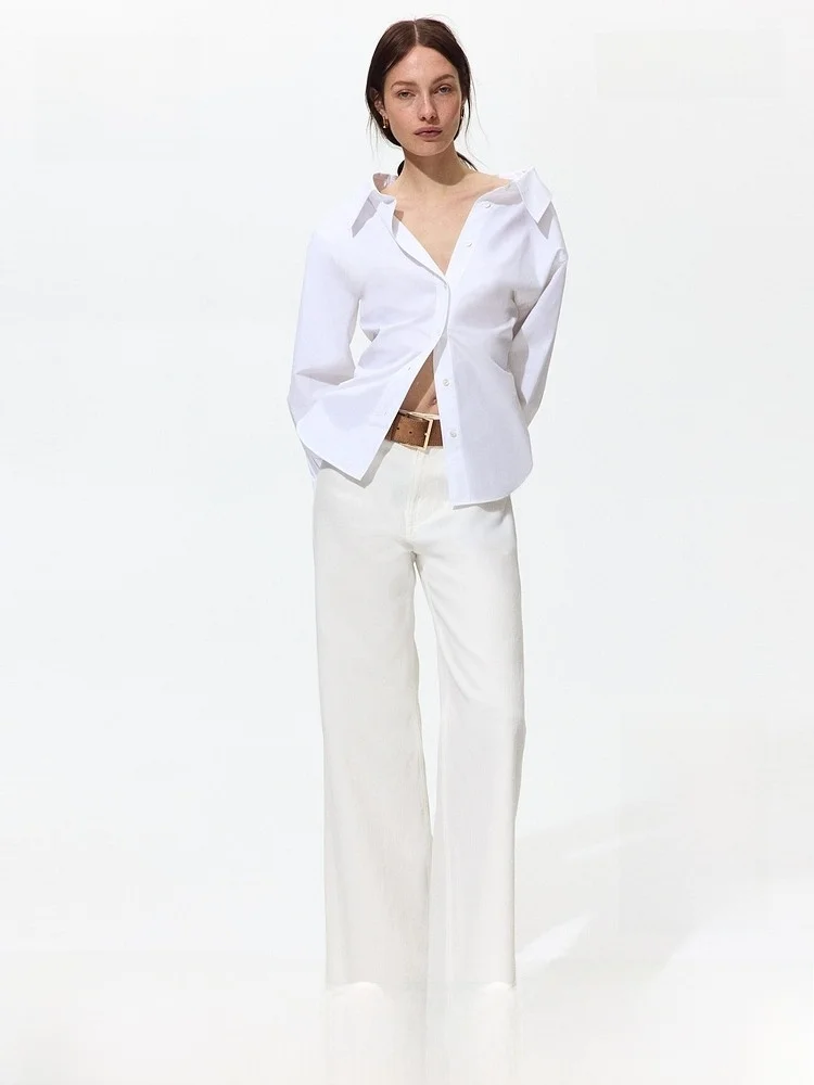 High Waist Wide Leg Jeans Women's Summer New Style H&M Cotton Denim Pants Classic Fit No Stretch Ladies Spring Season
High Waist Wide Leg Jeans Women's Summer New Style H&M Cotton Denim Pants Classic Fit No Stretch Ladies Spring Season