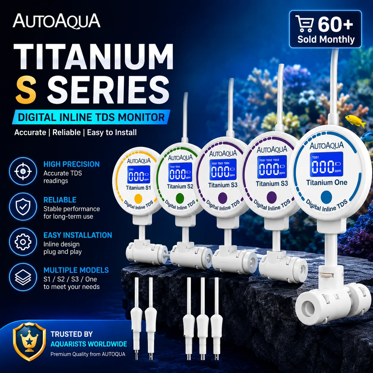 AutoAqua Aquarium Smart TDS Test Monitor Display Connected To RO Water Outlet Quality
AutoAqua Aquarium Smart TDS Test Monitor Display Connected To RO Water Outlet Quality