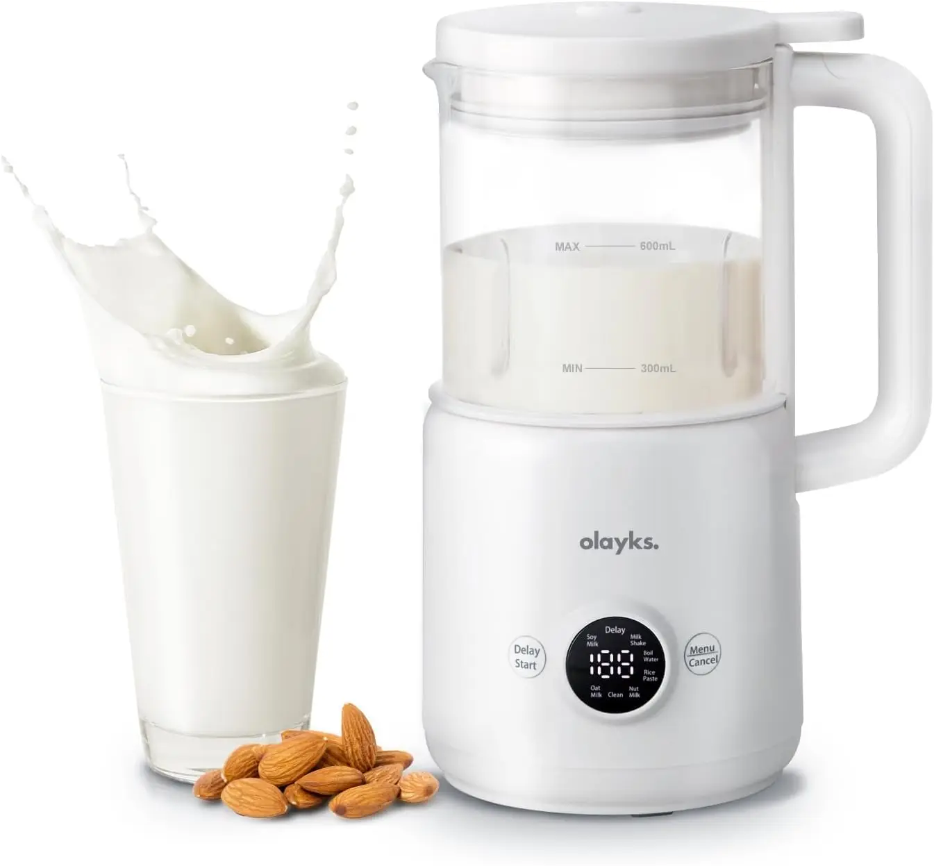 Automatic Nut Milk Maker, 20 Oz Soy Milk Maker Machine for Homemade Almond/Oat/Soy, Plant-Based Milk and Dairy Beverages, 12 Bla
Automatic Nut Milk Maker, 20 Oz Soy Milk Maker Machine for Homemade Almond/Oat/Soy, Plant-Based Milk and Dairy Beverages, 12 Bla