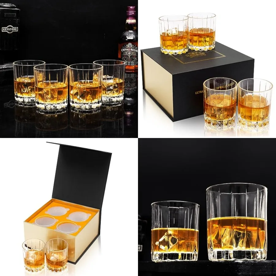 Crystal Whiskey Glasses, Premium Rocks Glasses in Elegant Gift Box, 10 Oz Old Fashioned Glass Tumblers for Bourbon, Scotch Whis
Crystal Whiskey Glasses, Premium Rocks Glasses in Elegant Gift Box, 10 Oz Old Fashioned Glass Tumblers for Bourbon, Scotch Whis